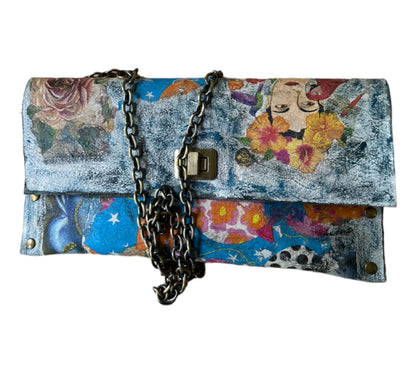 One-of-a-Kind Hand-Painted Leather Handbag *