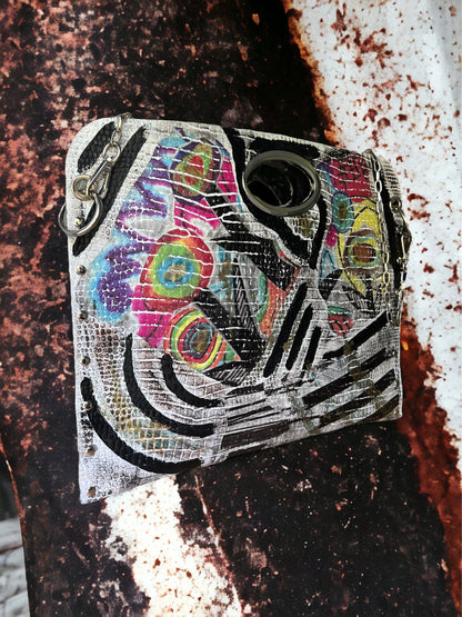 Hand-Painted Two-Sided Leather Handbag